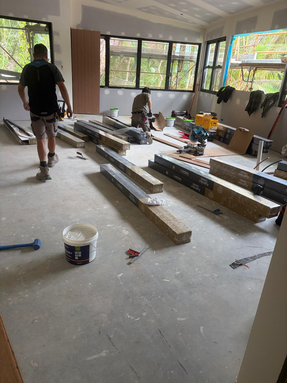 Job 3830 Ocean Shores Engineered Timber Installation - before installation
