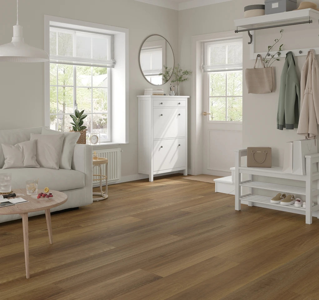 ArtiFloor Evolution Premium Generation Hybrid Flooring 9.5mm Natural Spotted Gum Setting