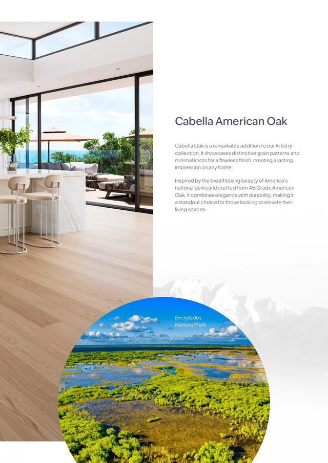 Australian Select Timbers Artistry Cabella American Oak Engineered Timber Flooring 15/4mm Brochure Cover