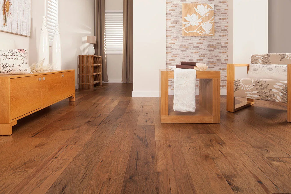 Australian Select Timbers Hickory Impressions Homestead Engineered Timber Flooring 12/2mm Acorn Setting
