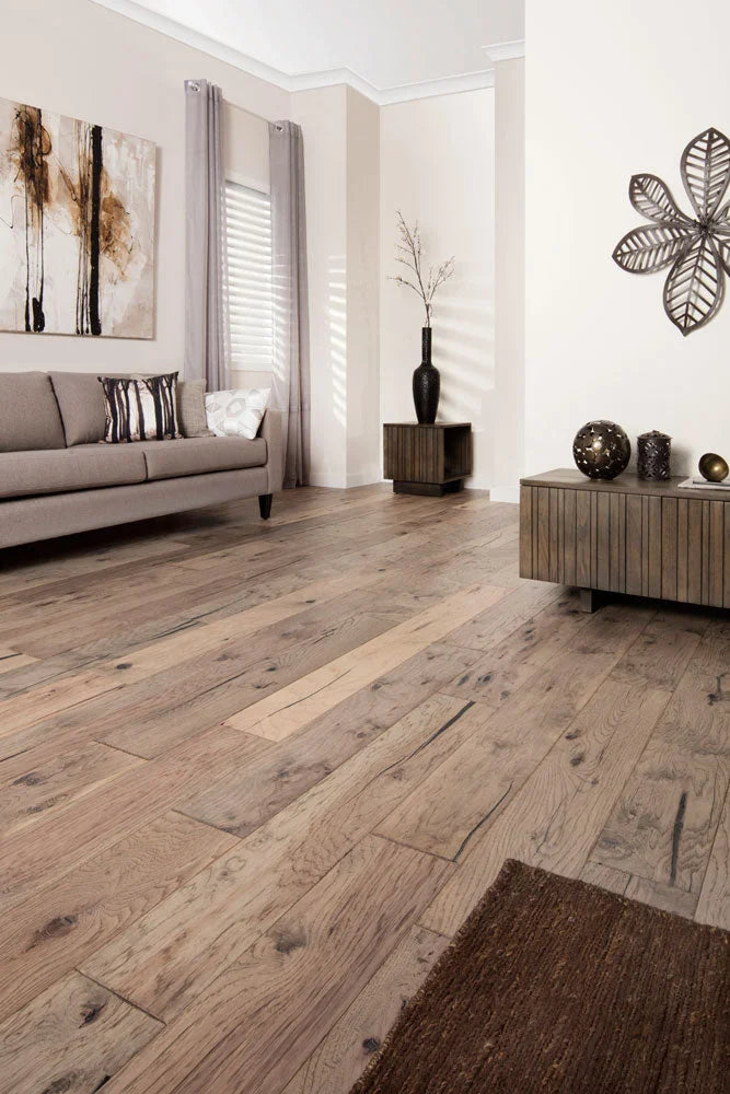 Australian Select Timbers Hickory Impressions Homestead Engineered Timber Flooring 12/2mm Auburn Setting