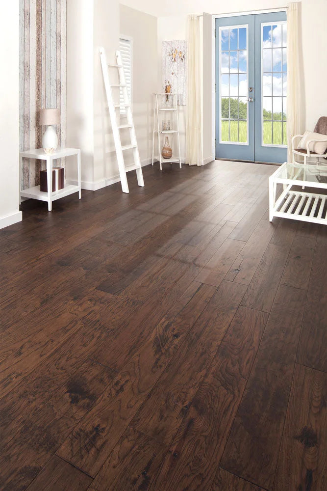 Australian Select Timbers Hickory Impressions Homestead Engineered Timber Flooring 12/2mm Chestnut Setting