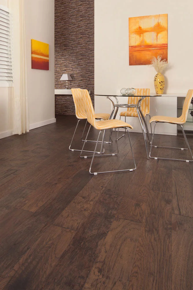 Australian Select Timbers Hickory Impressions Homestead Engineered Timber Flooring 12/2mm Walnut Setting