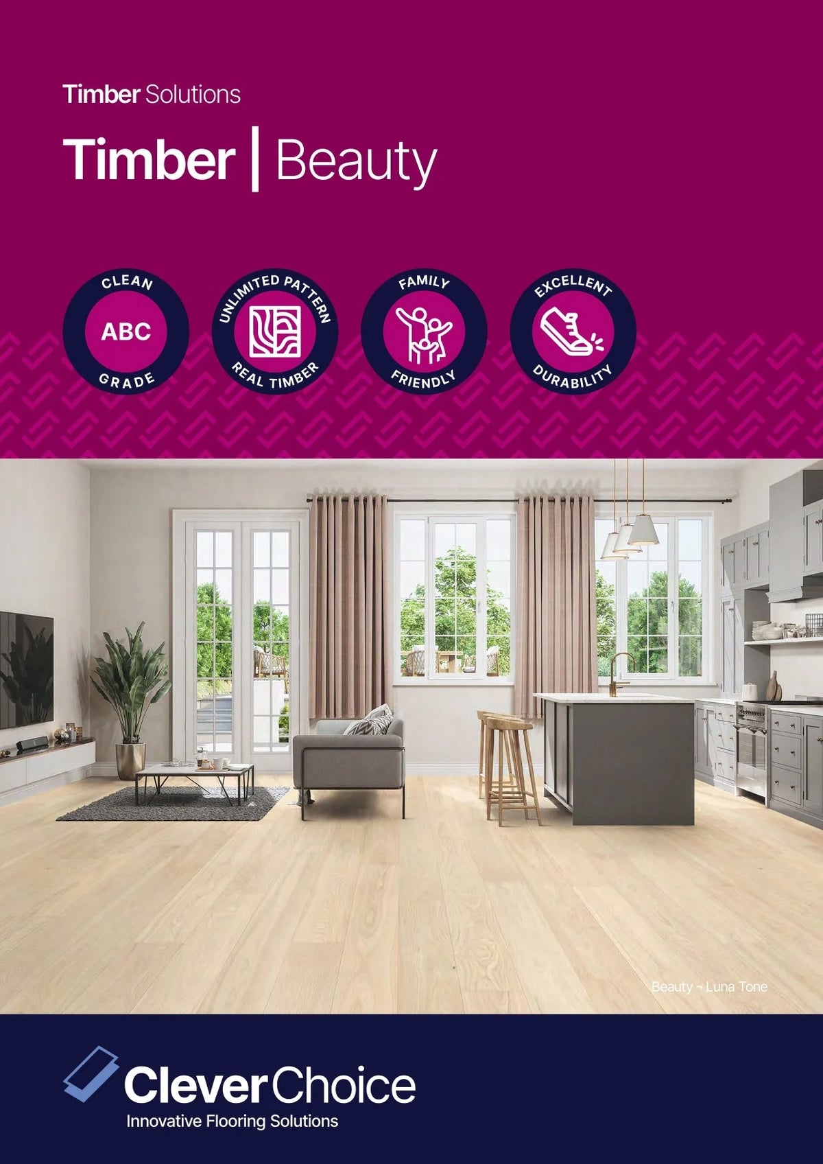 Clever Choice Beauty Engineered Timber Flooring T&G 14/2mm Brochure Cover