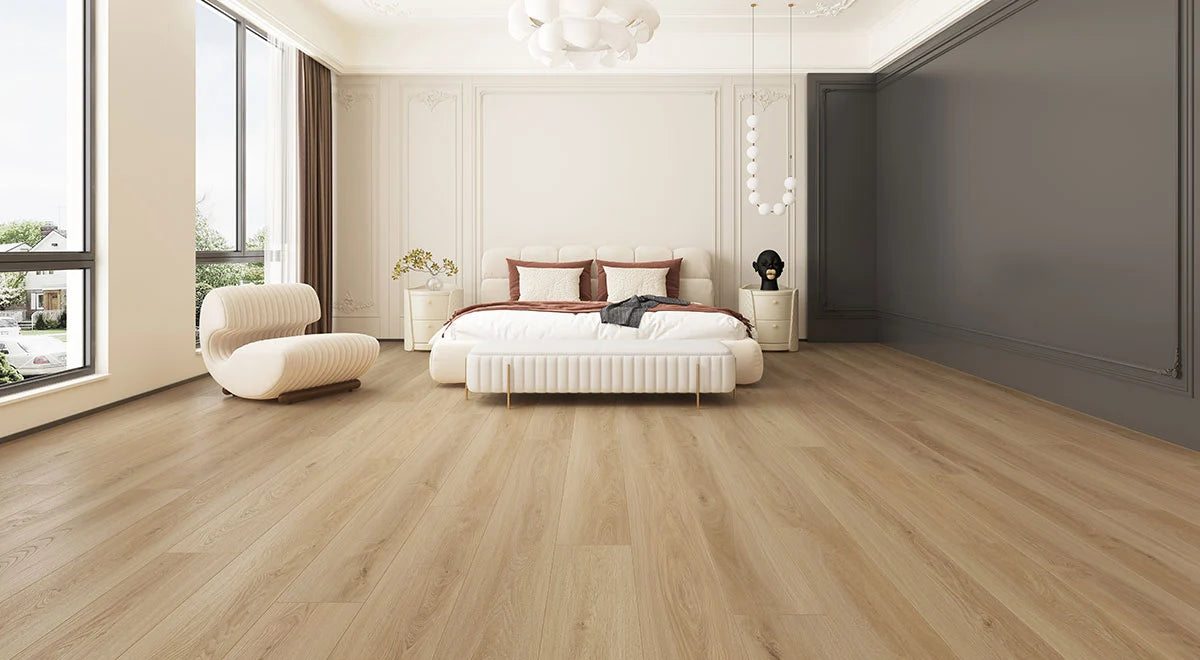 Clever Choice Hydro Pro Grand Laminate Flooring 12mm Irises Bloom flooring room setting