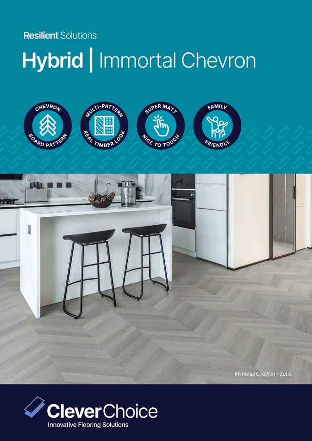 Clever Choice Immortal Chevron Hybrid Flooring 9mm Brochure Cover