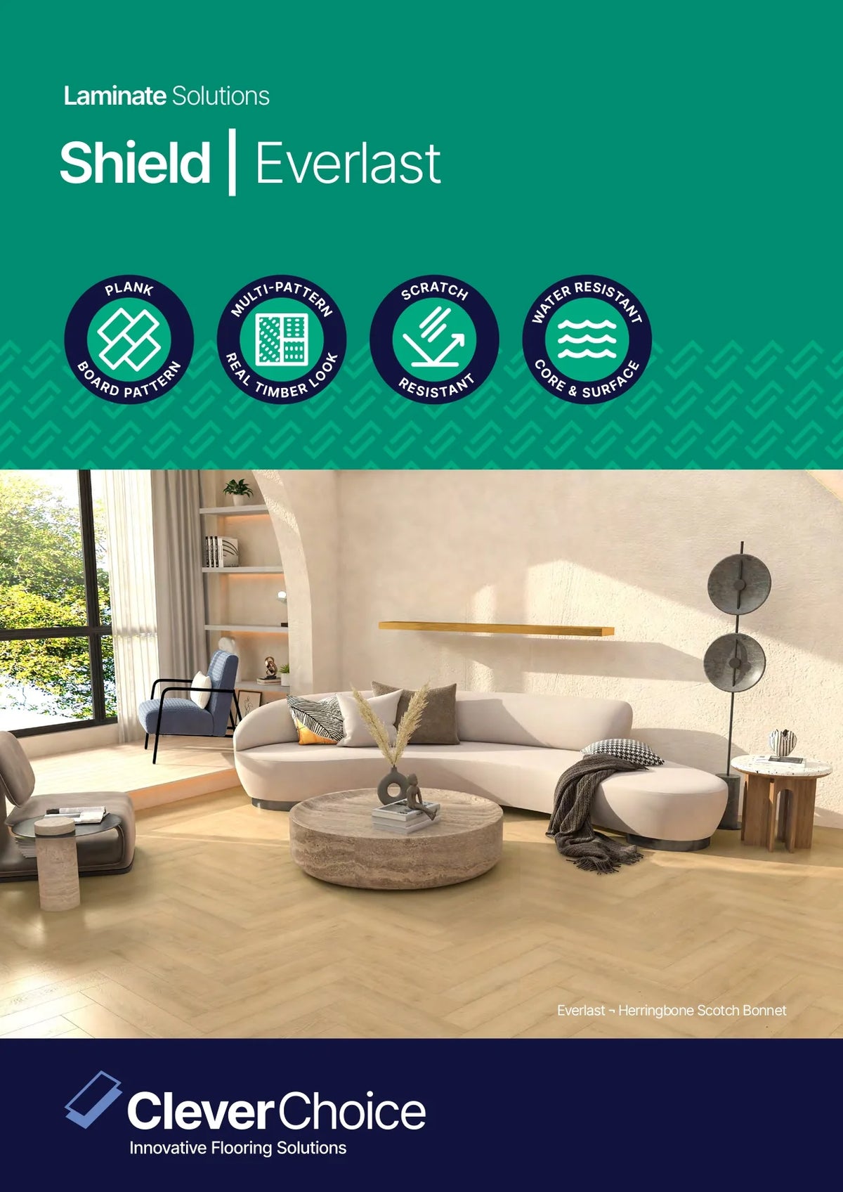Clever Choice Shield Everlast Laminate Flooring 10mm brochure cover