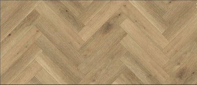 Elsa Herringbone Luxury Vinyl Plank Flooring 2.5mm Natural Oak Swatch