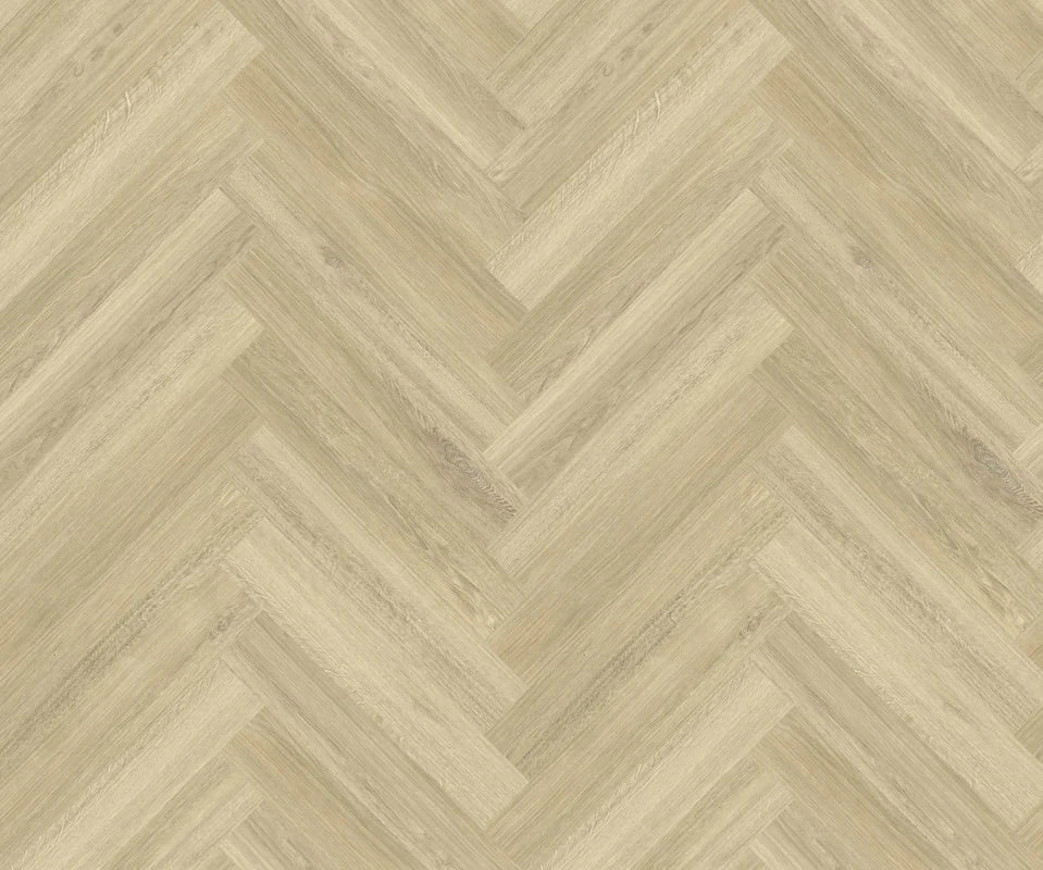 Elsa Herringbone Luxury Vinyl Plank Flooring 2.5mm Savannah Oak Swatch