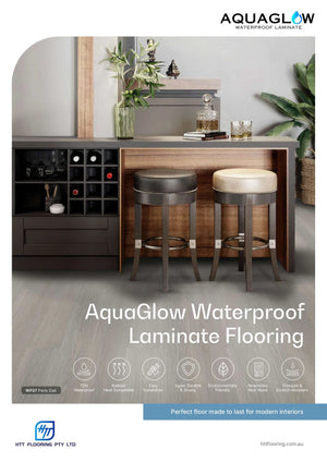 HTT AquaGlow AC5 Laminate Flooring 12mm Brochure Cover