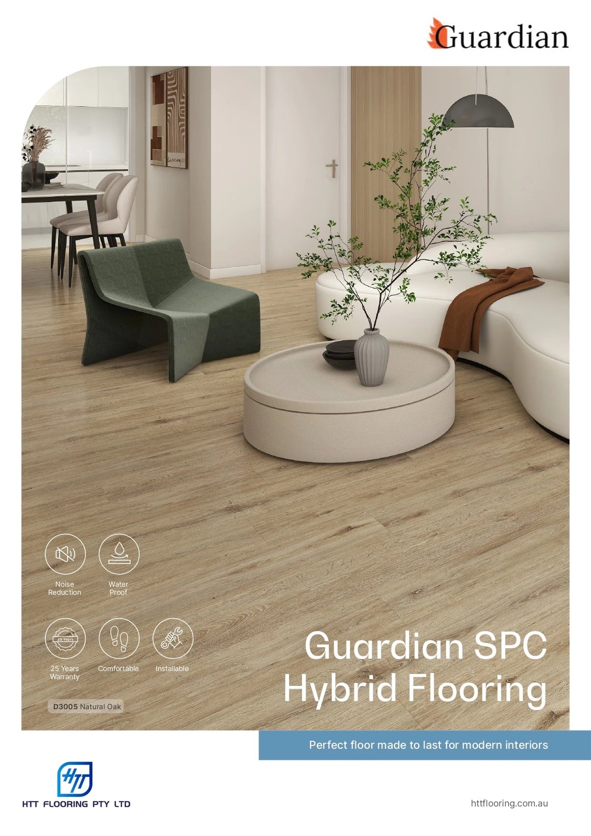 HTT Guardian Hybrid Flooring 6.5mm Brochure Cover