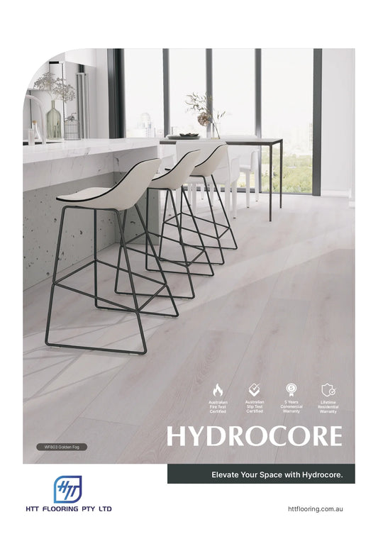 HTT Hydrocore AC4 Laminate Flooring 8mm Brochure Cover