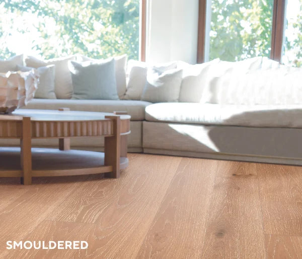 Hurford Genuine Oak Prime Grade Engineered Timber Flooring 15/4mm Smouldered Setting