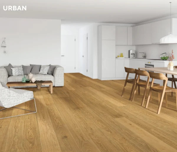 Hurford Genuine Oak Prime Grade Engineered Timber Flooring 15/4mm Urban Setting