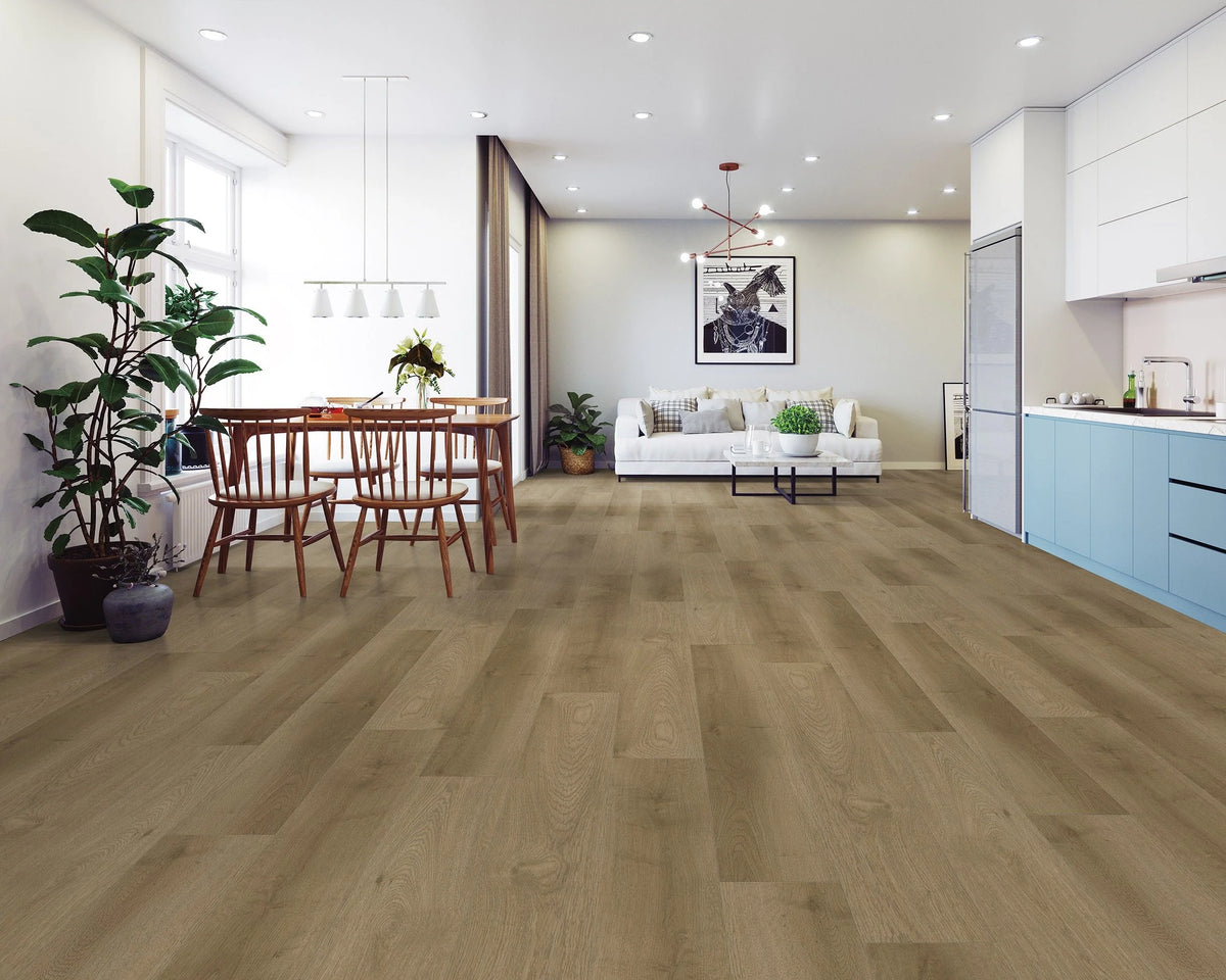 NFD Tempess Luxury Vinyl Plank Flooring 4.5mm Merryland Oak Setting