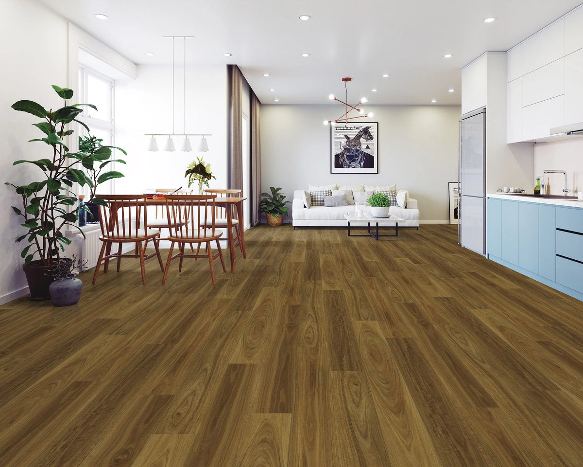 NFD Tempess Luxury Vinyl Plank Flooring 4.5mm Western Spotted Gum Setting