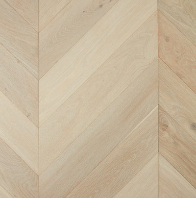 Preference De Marque Oak Chevron Engineered Timber Flooring 15/4mm 120mm Chateau Grey Swatch
