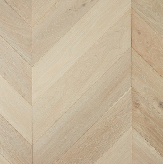 Preference De Marque Oak Chevron Engineered Timber Flooring 15/4mm 120mm Chateau Grey Swatch