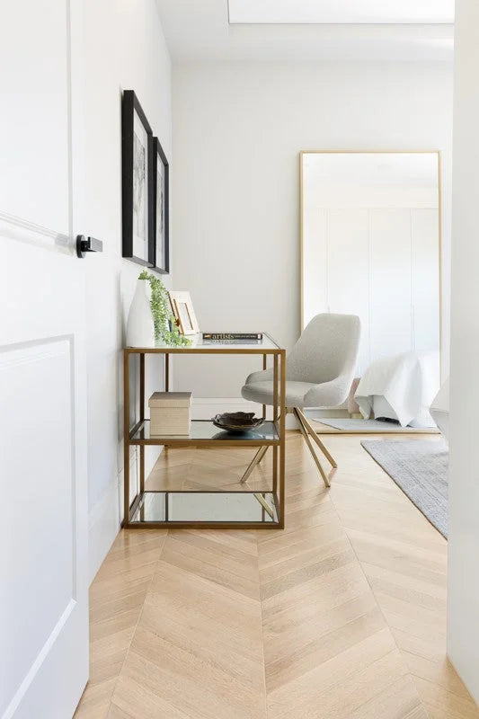 Preference De Marque Oak Chevron Engineered Timber Flooring 15/4mm 120mm Riesling Setting 1