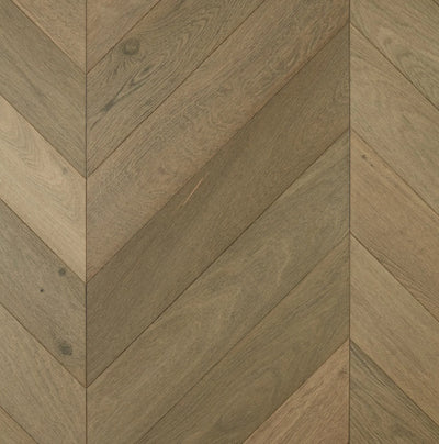 Preference De Marque Oak Chevron Engineered Timber Flooring 15/4mm 120mm Storm Swatch