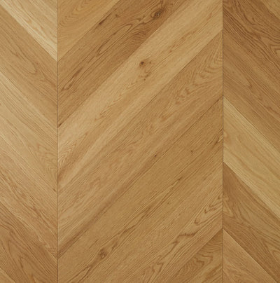 Preference De Marque Oak Chevron Engineered Timber Flooring 21/6mm 90mm Latte Swatch
