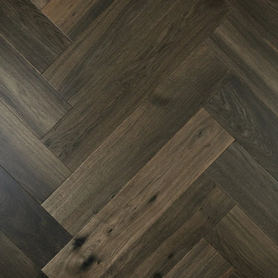 Preference De Marque Oak Herringbone Engineered Timber Flooring 15/4mm 120mm Ash Grey Swatch