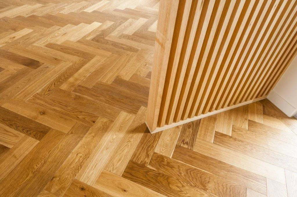 Preference De Marque Oak Herringbone Engineered Timber Flooring 21/6mm 120mm Cognac Setting