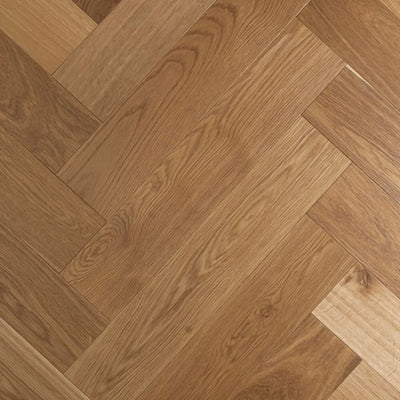 Preference De Marque Oak Herringbone Engineered Timber Flooring 21/6mm 120mm Cognac Swatch