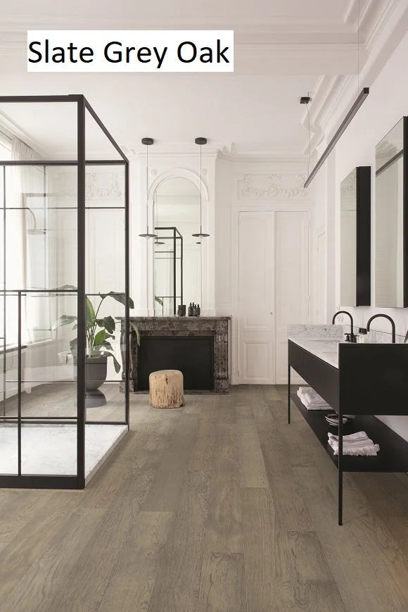 Quick-Step Amato Engineered Timber Flooring 13/2.5mm Slate Grey Oak Setting