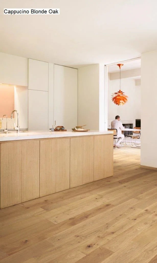 Quick-Step Cascada Engineered Timber Flooring 13/2.5mm Cappuccino Blonde Oak Setting