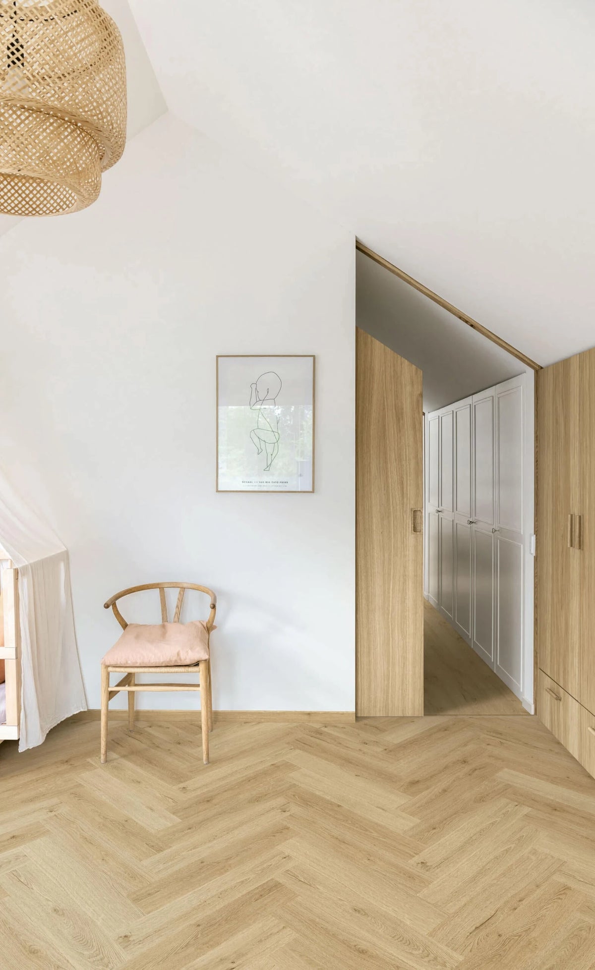 Quick-Step Ciro Herringbone Hybrid Flooring 6mm Botanic Beige Setting