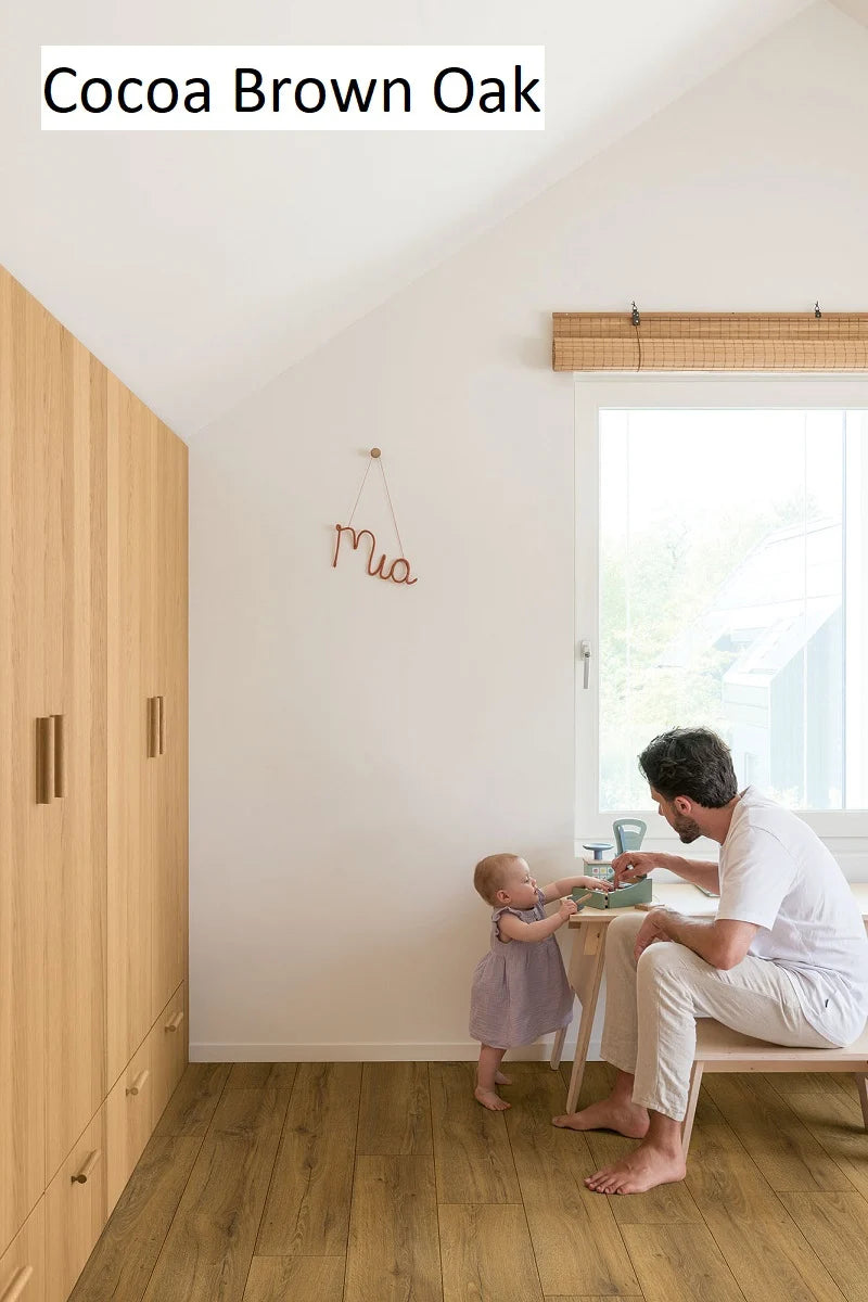 Quick-Step Classic Laminate Flooring 8mm Cocoa Brown Oak Setting