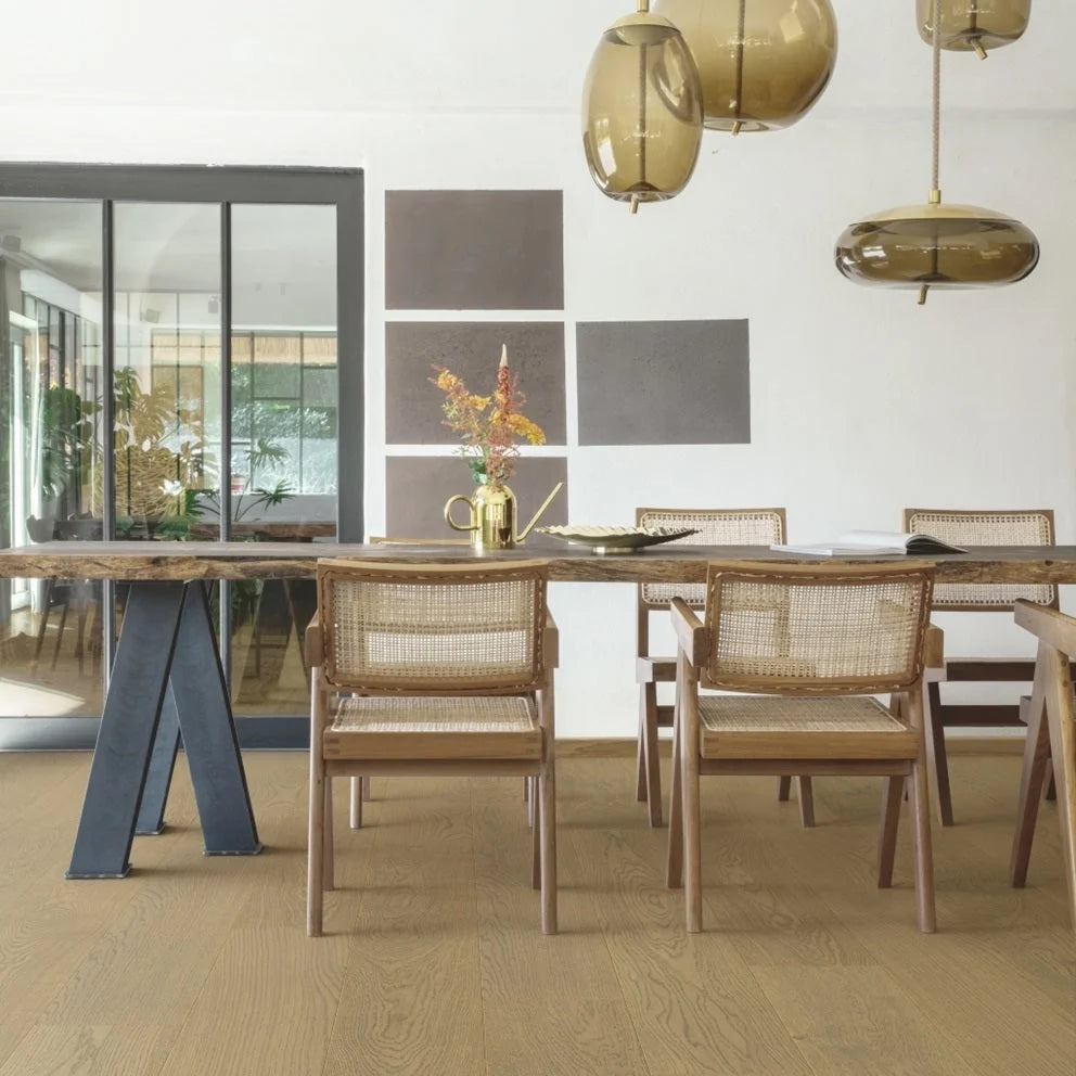 Quick-Step Faro Engineered Timber Flooring 13/2.5mm Fossil Oak Extra Matt Setting