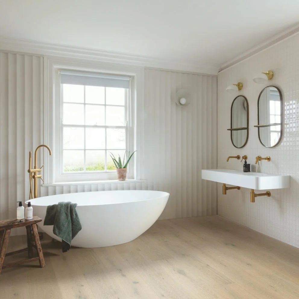 Quick-Step Faro Engineered Timber Flooring 13/2.5mm Frozen Oak Extra Matt Setting