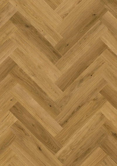 Quick-Step Impressive Design Herringbone Laminate Flooring 8mm Cinnamon Oak Swatch