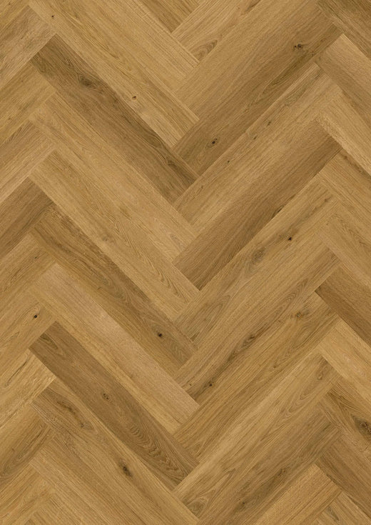 Quick-Step Impressive Design Herringbone Laminate Flooring 8mm Cinnamon Oak Swatch