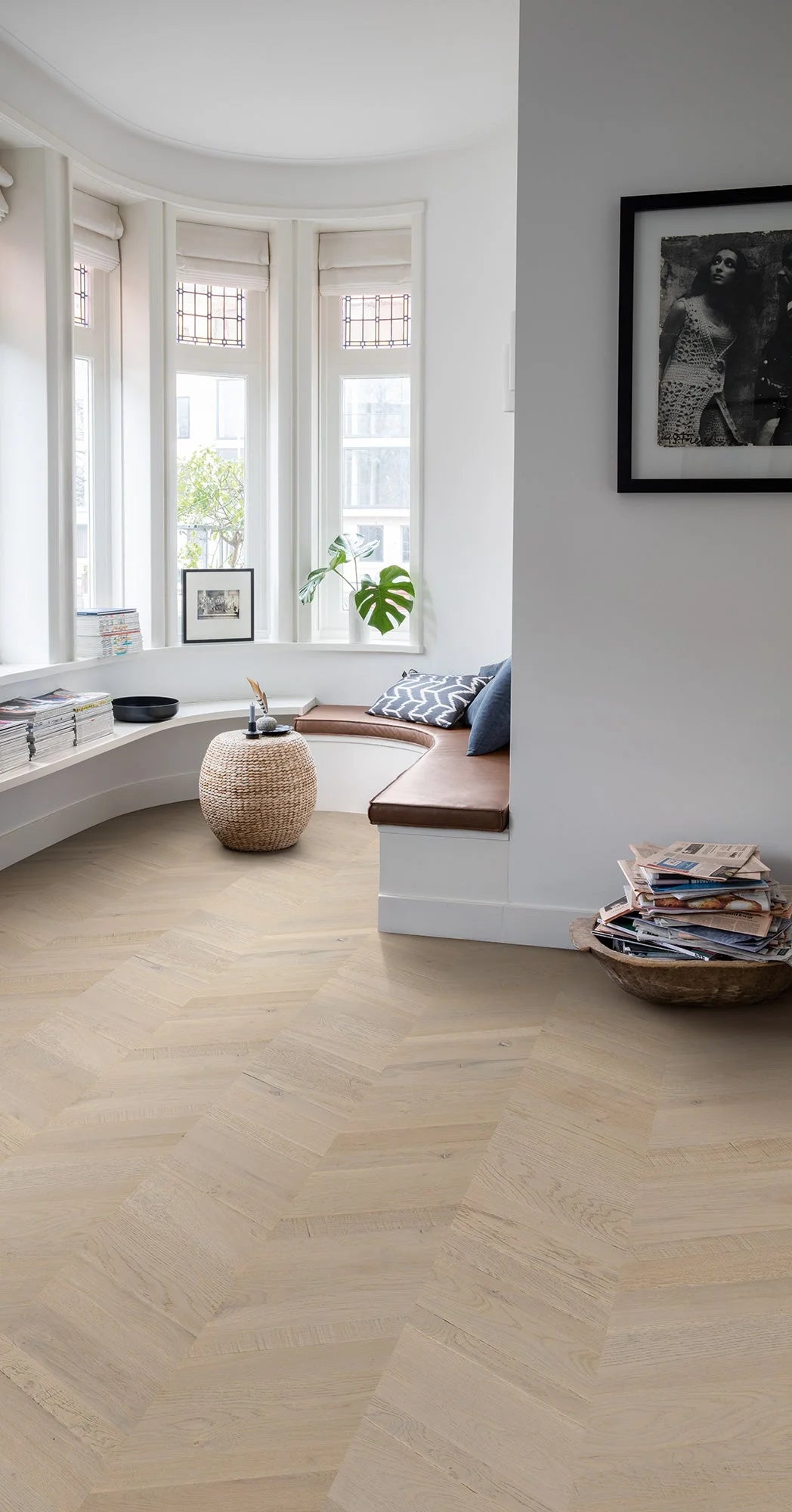 Quick-Step Intenso Chevron Engineered Timber Flooring 13/2.5mm Merino Grey Oak Extra Matt Setting