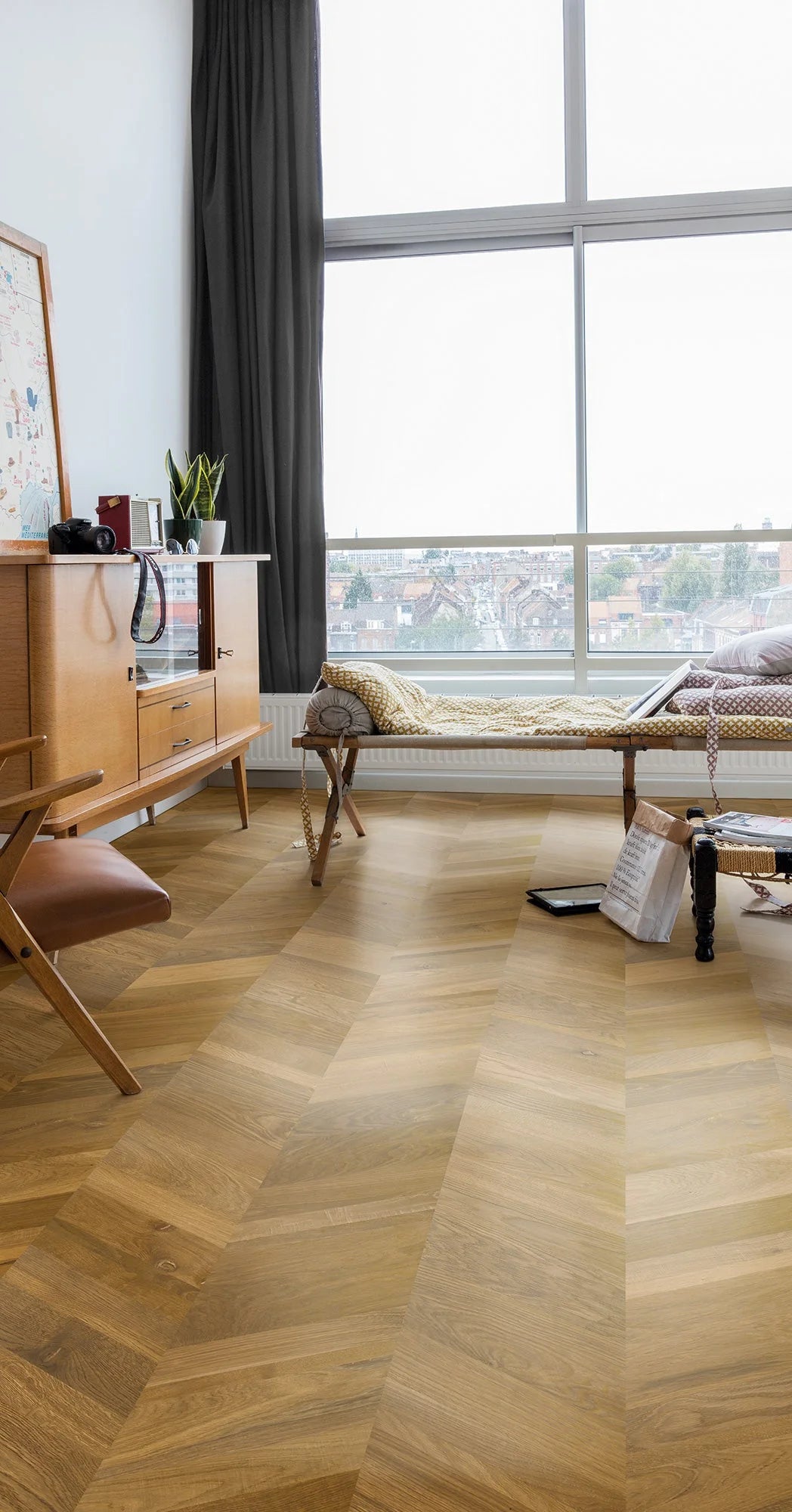 Quick-Step Intenso Chevron Engineered Timber Flooring 13/2.5mm Smoked Mountain Oak Extra Matt Setting