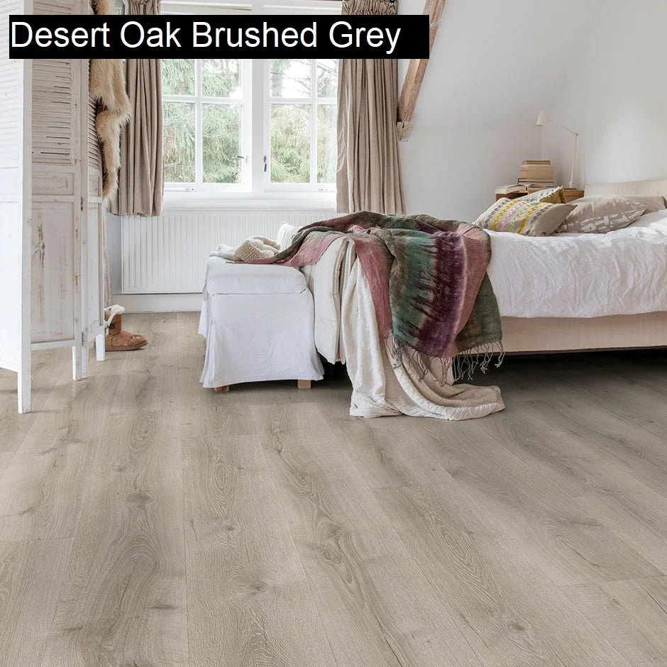 Quick-Step Majestic Laminate Flooring 9.5mm Desert Oak Brushed Grey Setting