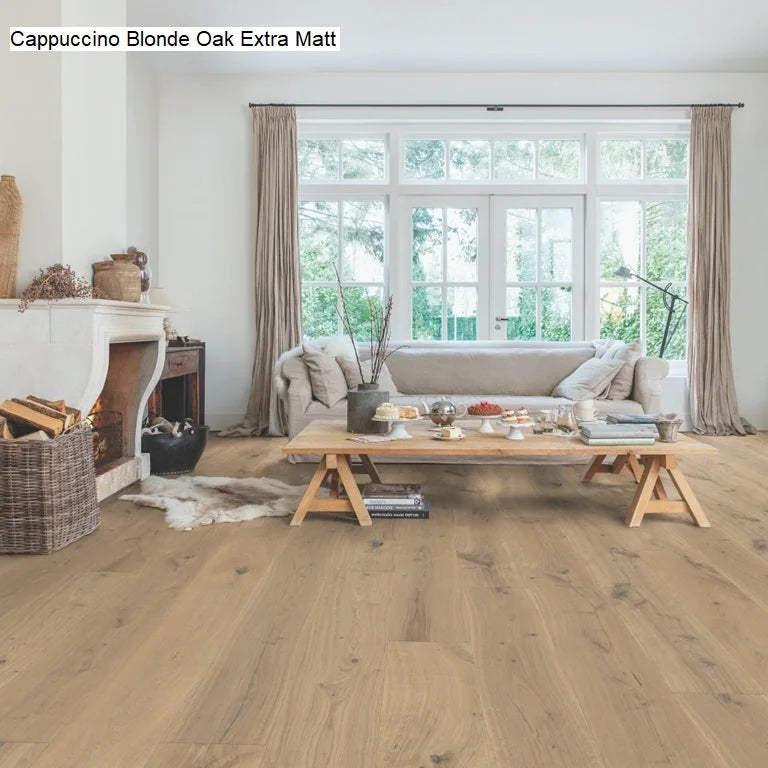 Quick-Step Massimo Engineered Timber Flooring 14/2.5mm 260mm Cappuccino Blonde Oak Extra Matt Setting