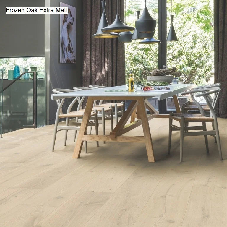Quick-Step Massimo Engineered Timber Flooring 14/2.5mm 260mm Frozen Oak Extra Matt Setting