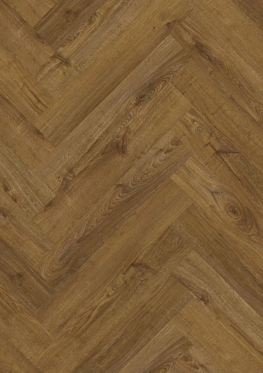Quick-Step Pristine Herringbone Vinyl Flooring 2.5mm – Fall Oak Brown Swatch