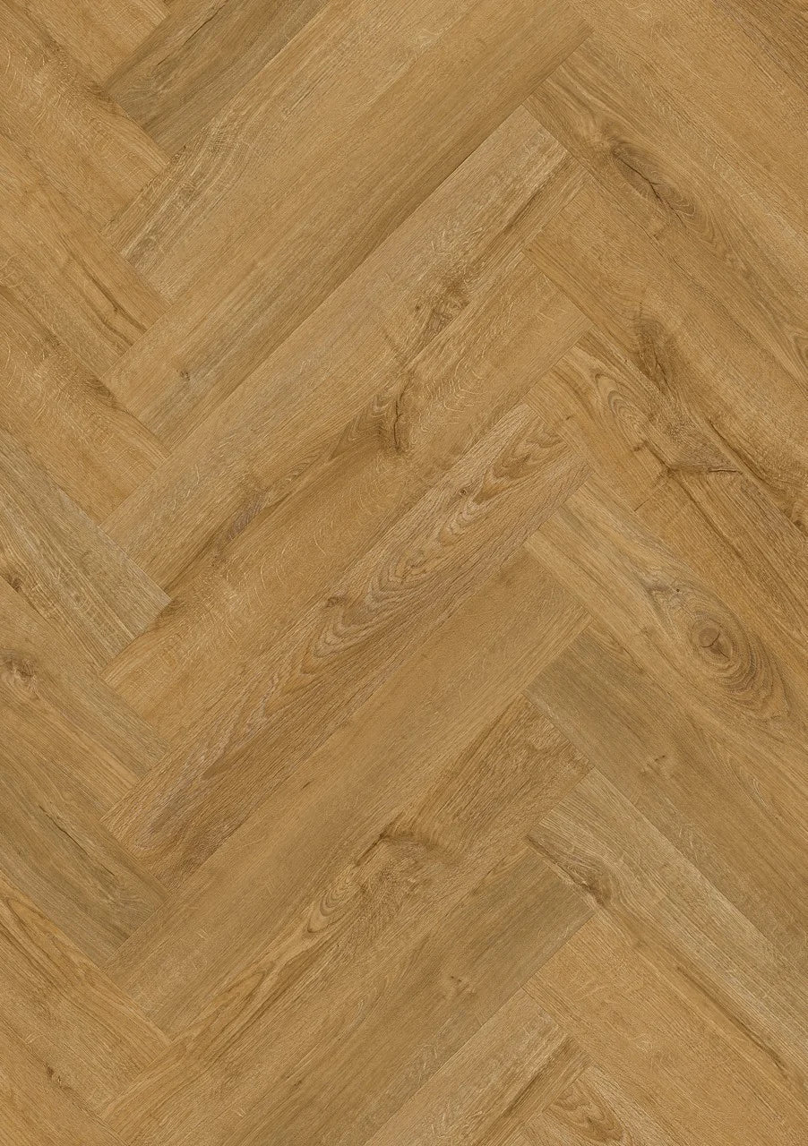 Quick-Step Pristine Herringbone Vinyl Flooring 2.5mm – Fall Oak Honey Swatch