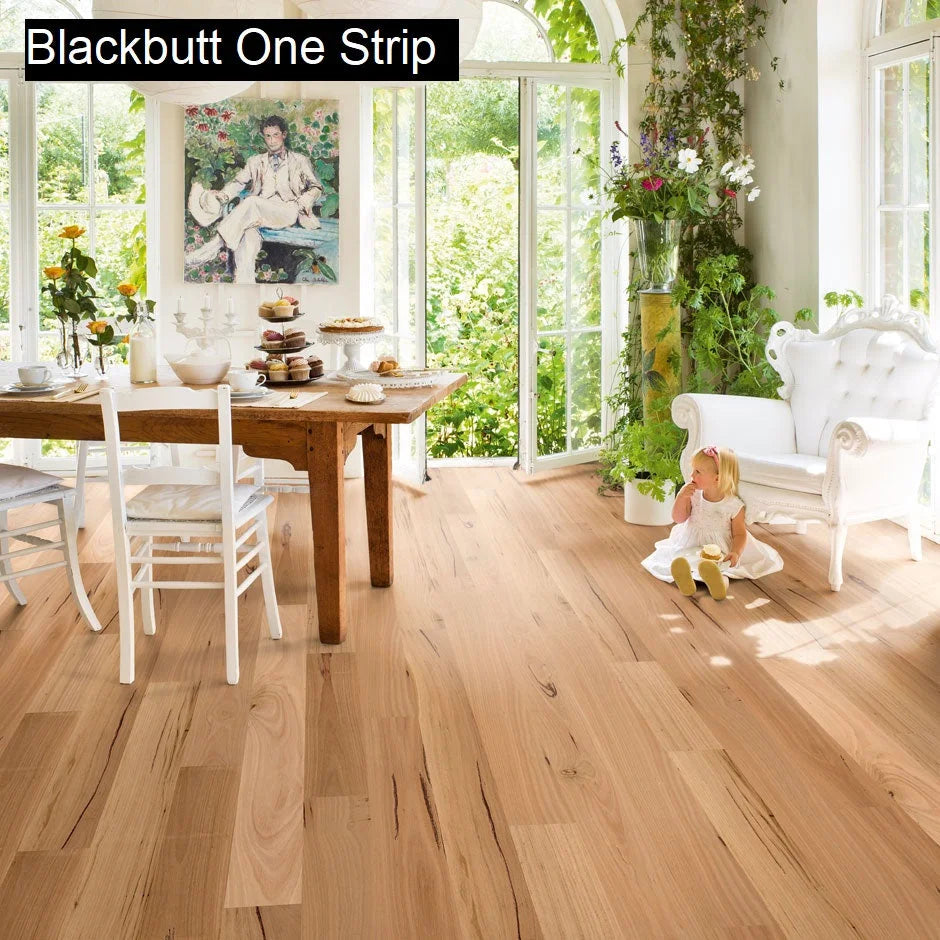 Quick-Step ReadyFlor 1 Strip Engineered Timber Flooring 14/2.5mm Blackbutt Gloss Setting