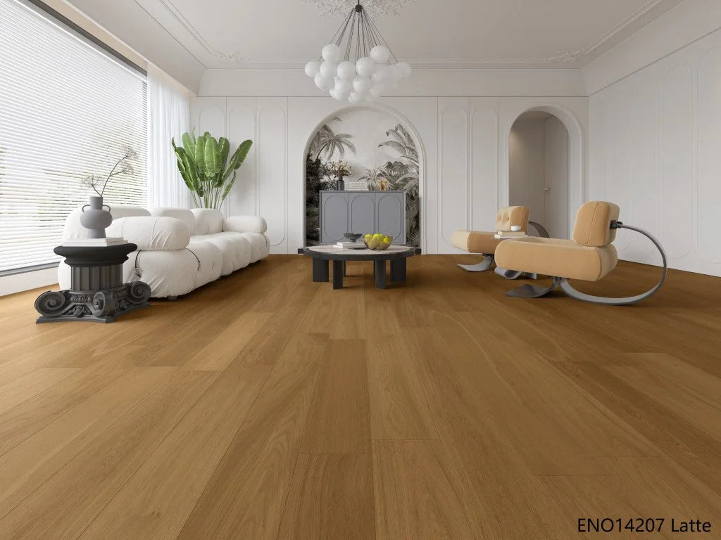 Riverhill Classique Oak Engineered Timber Flooring 14/2mm Latte Setting