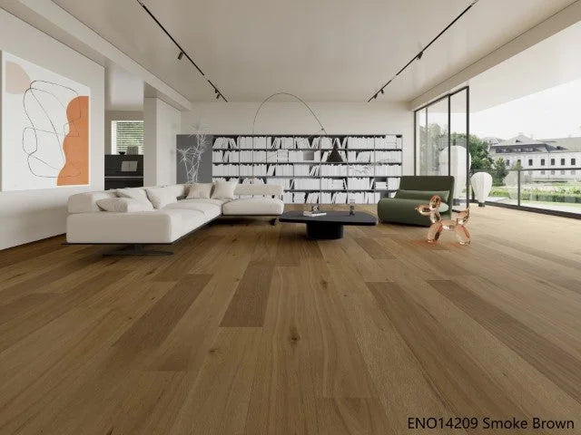 Riverhill Classique Oak Engineered Timber Flooring 14/2mm Smoke Brown Setting