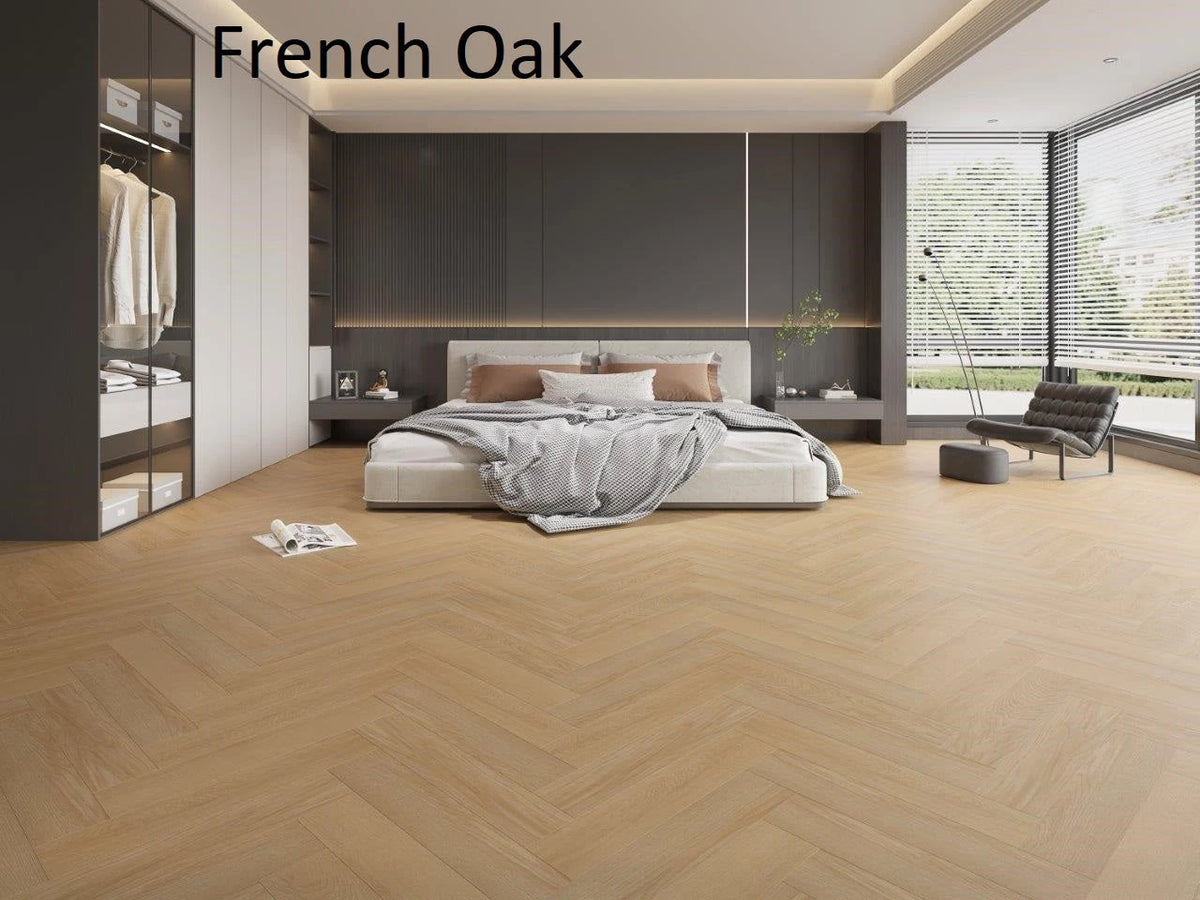Riverhill Elegant Herringbone Hybrid Flooring 9.5mm French Oak Setting