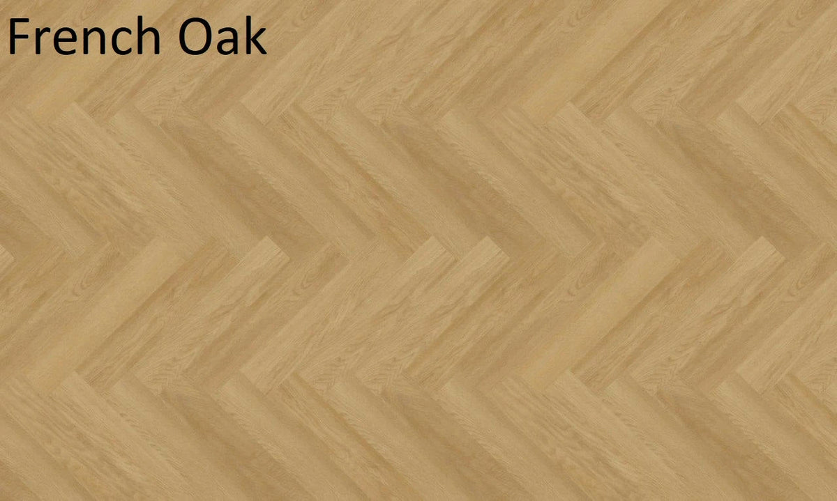 Riverhill Elegant Herringbone Hybrid Flooring 9.5mm French Oak Swatch