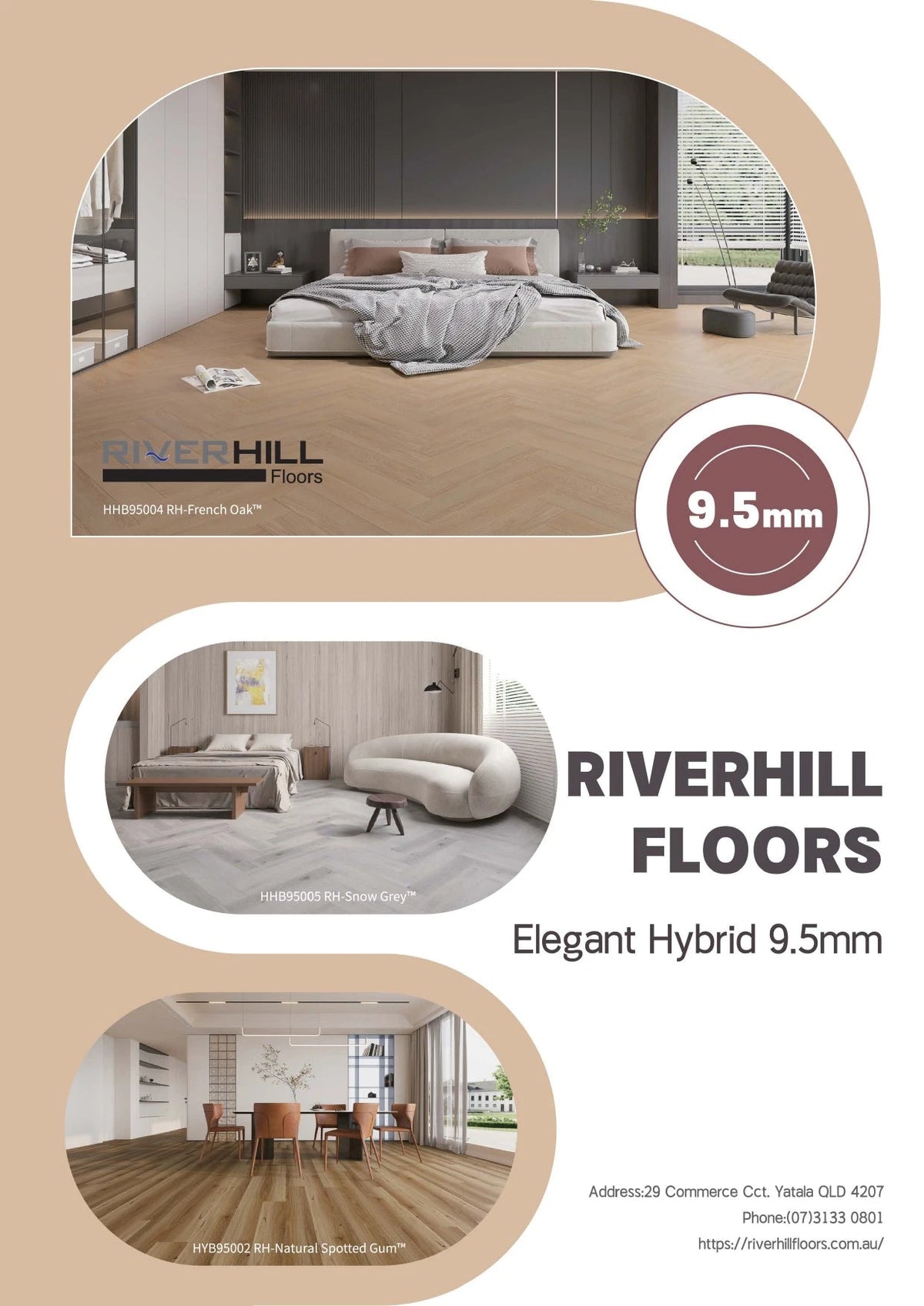 Riverhill Elegant Hybrid Flooring 9.5mm Brochure Cover