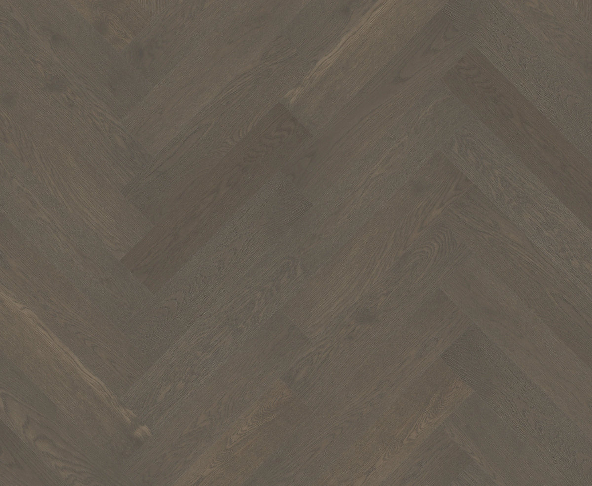 Riverhill iDesign European Oak Chevron Engineered Timber Flooring 15/3mm Apollo Grey Swatch